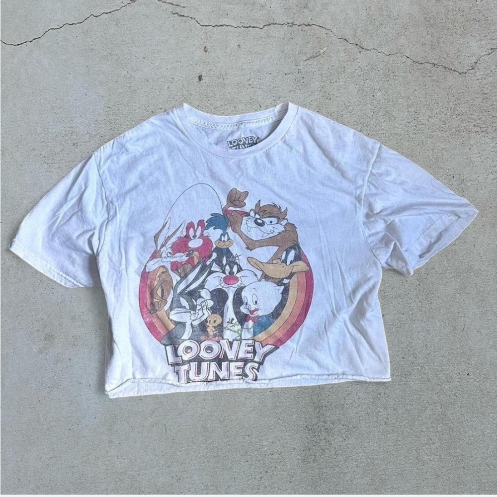 Warner Bros. Looney Tunes White T-Shirt crop top
